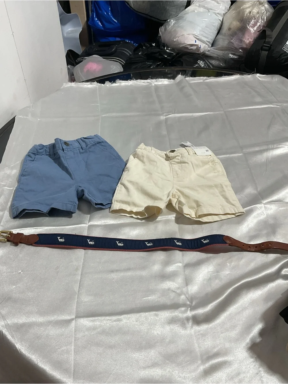 Blue and Cream kids Casual Shorts - Lightweight Summer Style
